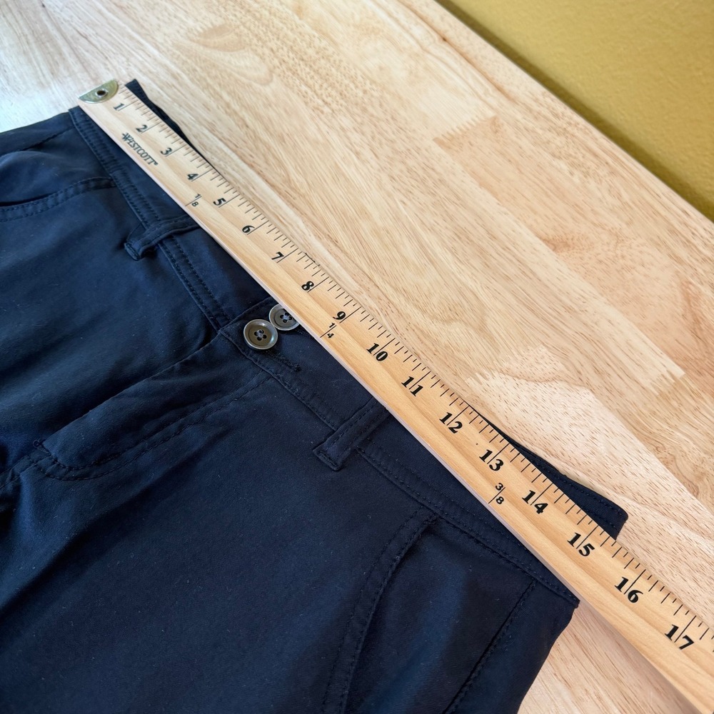 Prana Halle Hiking Pants Size 6 Straight Black Nylon Stretch Roll Up W4119RG23 - Picture 9 of 12